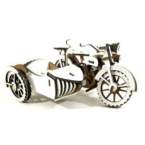 puzzle 3d bois side car